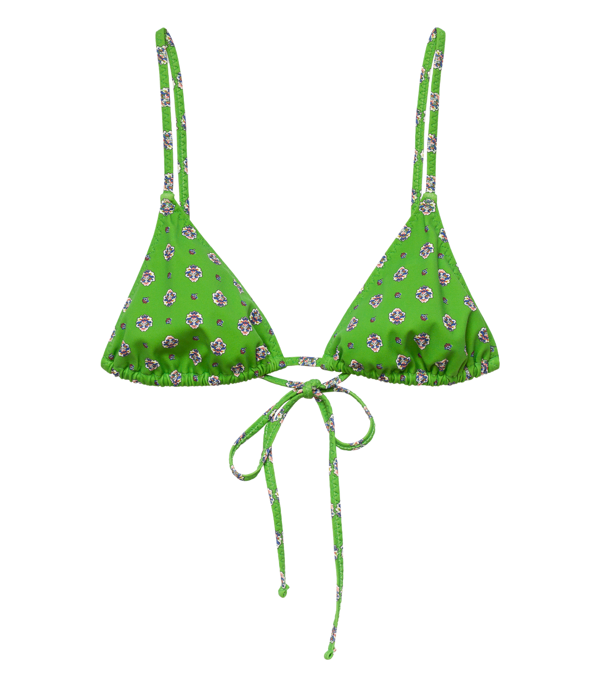 CAPRI BIKINI TOP -- VERT CADIZ FOULARD