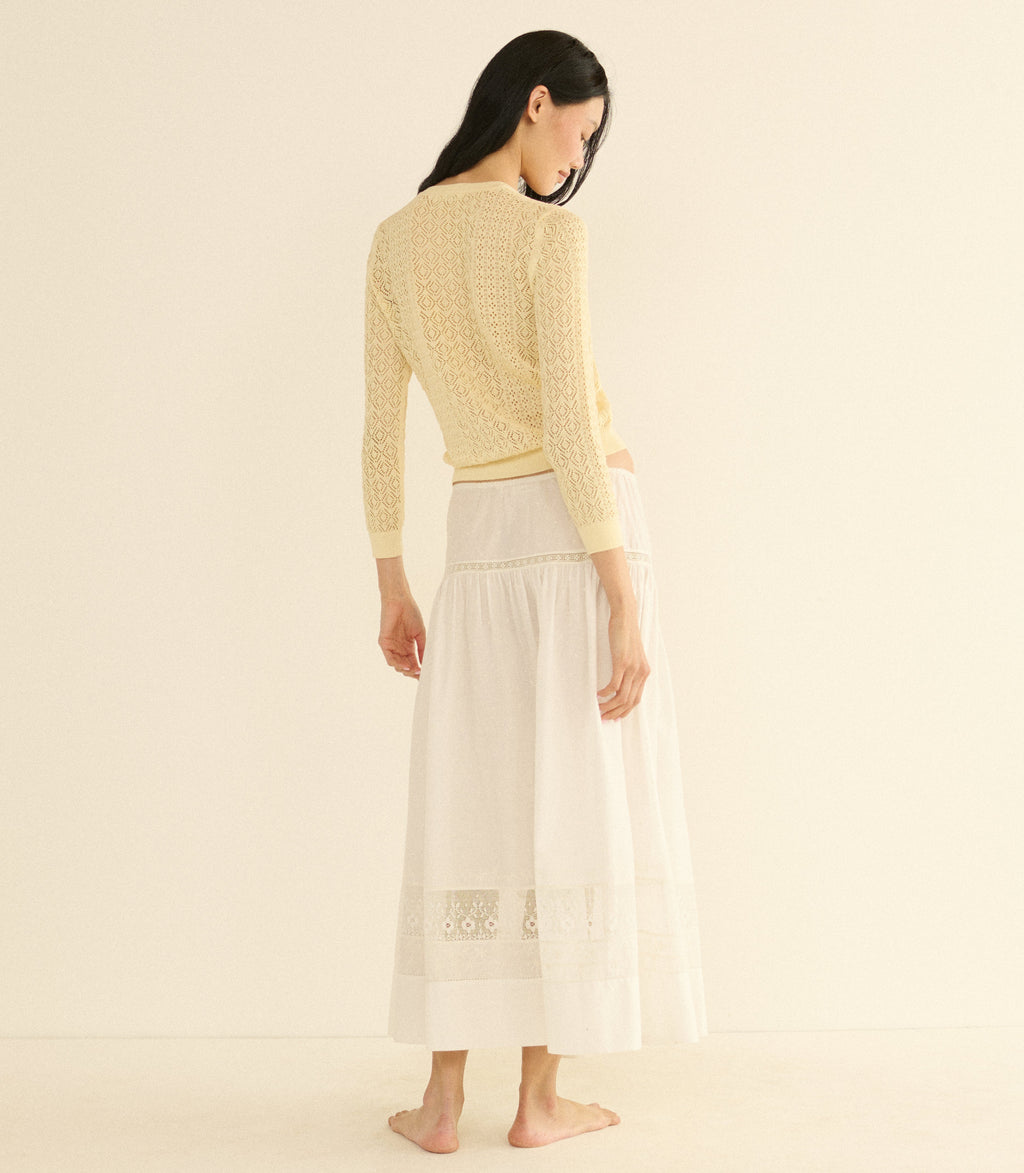 DIANE CARDIGAN -- VANILLA