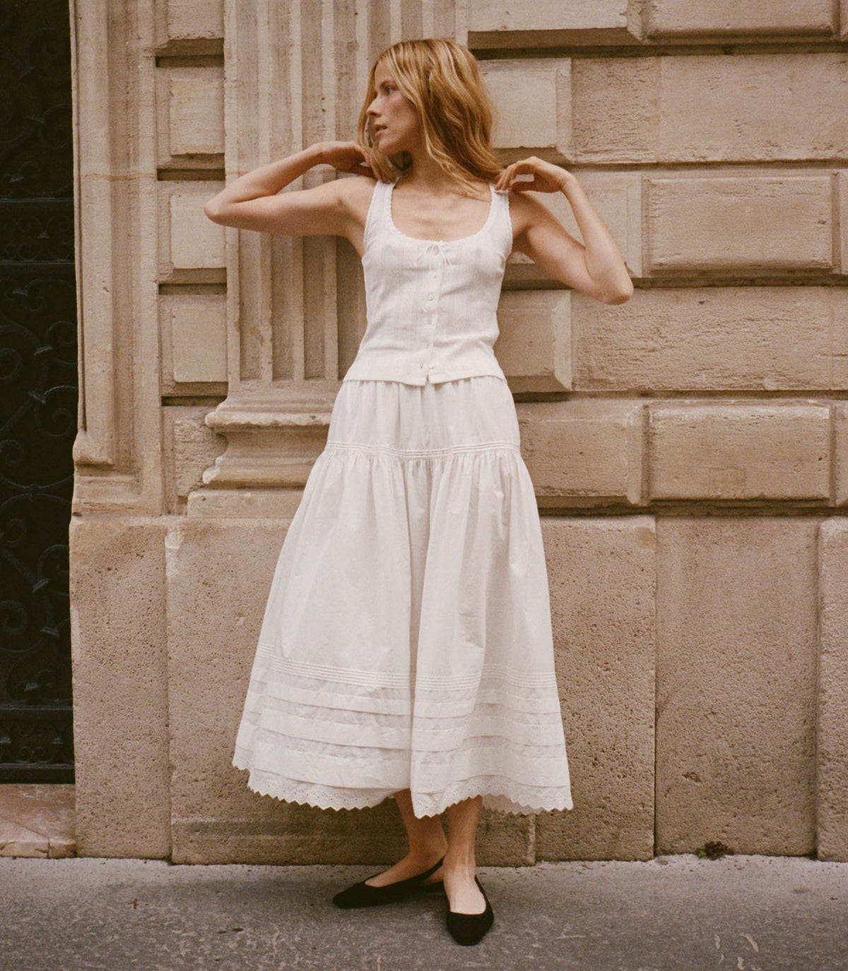 SEBASTIANE SKIRT -- POWDER