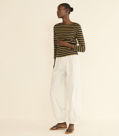 DONNIE TEE -- NAVY BRETON STRIPE