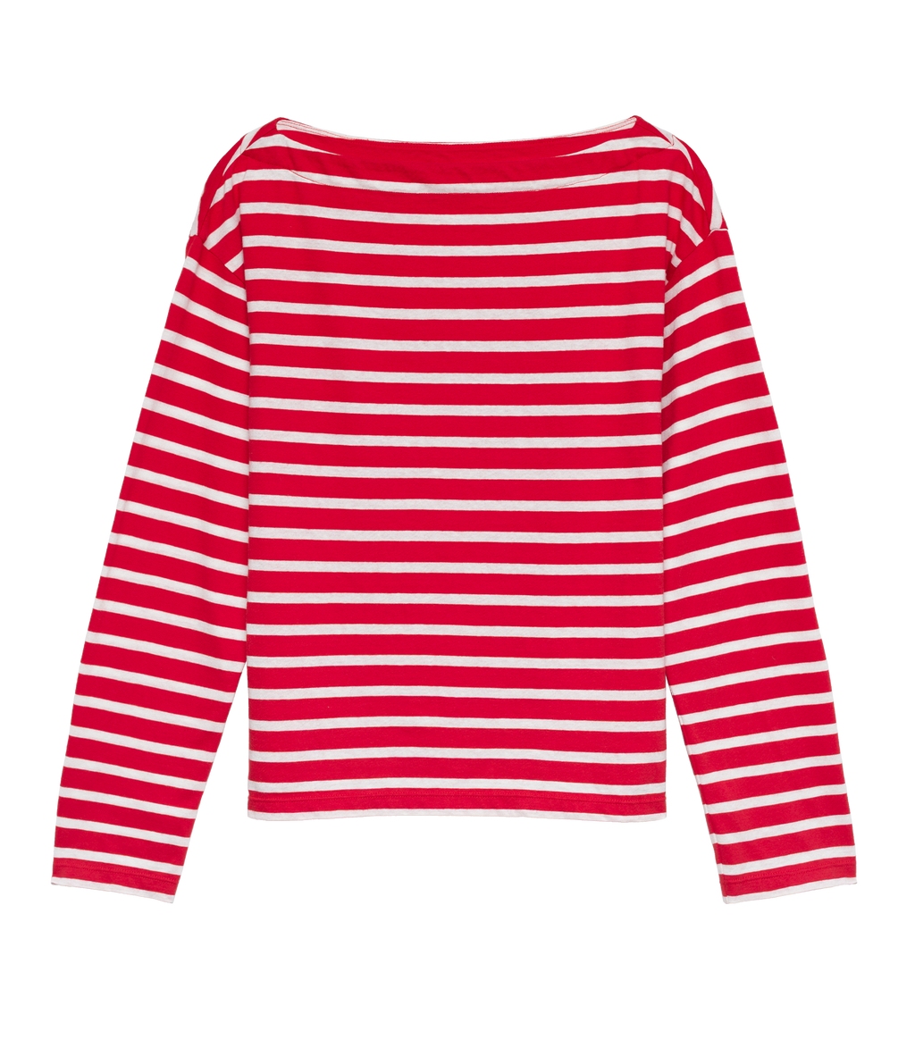 IRENE TEE -- ROUGE BRETON STRIPE