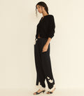 LAVON PANT -- BLACK WITH CANDLELIGHT LACE