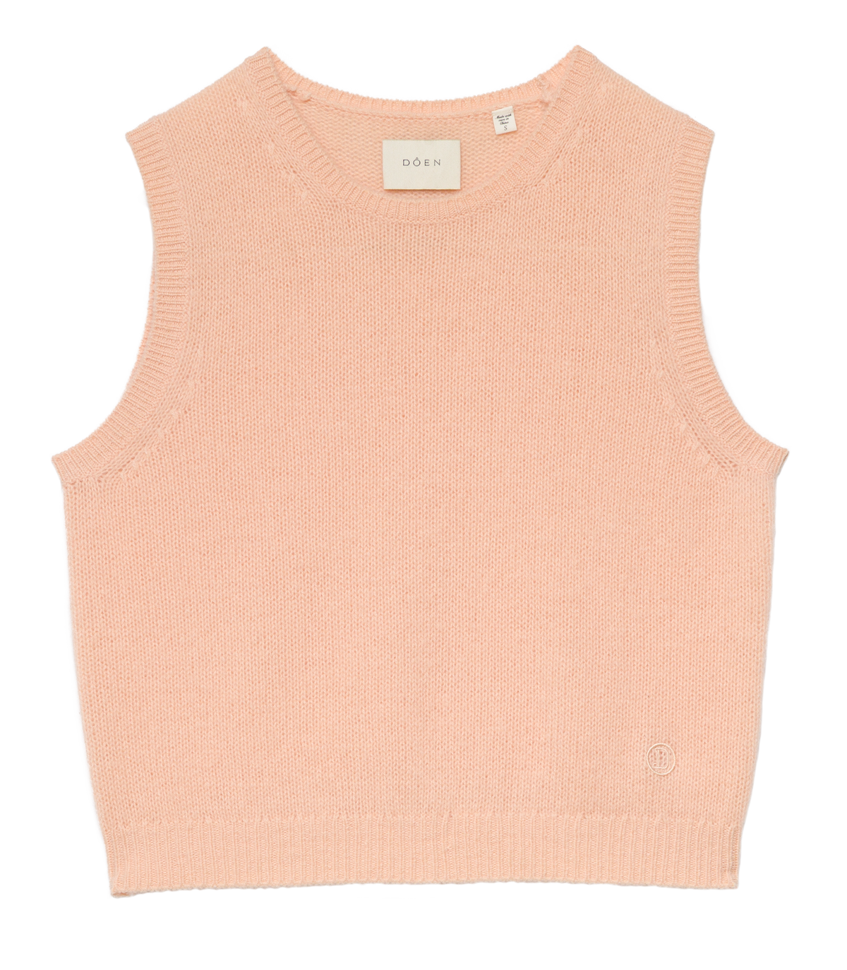 LOUDEN CASHMERE TOP -- LIGHT PEACH SORBET