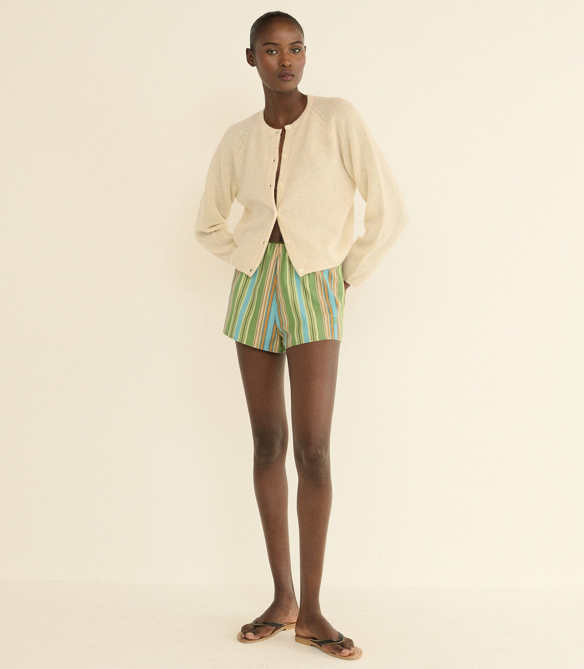 PEROLINE CASHMERE CARDIGAN -- DOGWOOD