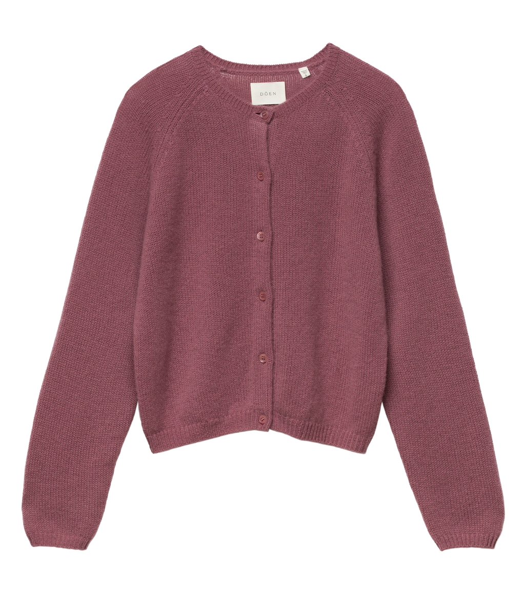 PEROLINE CASHMERE CARDIGAN -- ROSE MAUVE