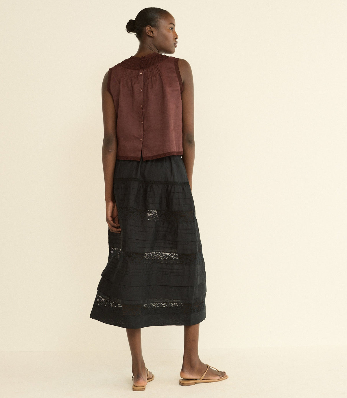 SIDRA SKIRT -- BLACK